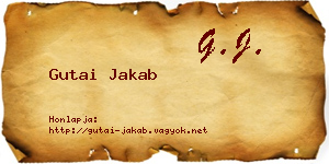 Gutai Jakab névjegykártya